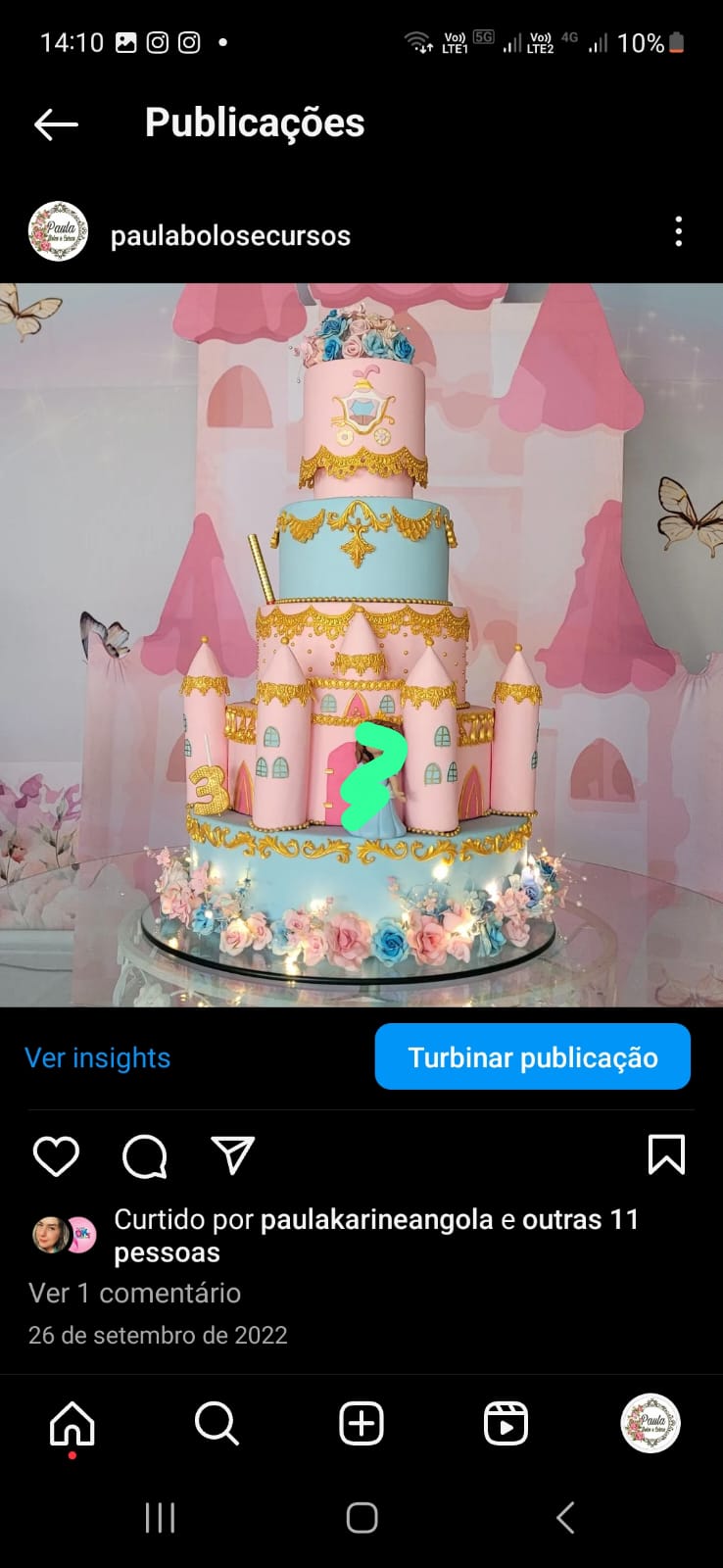 Princesa castelo azul com rosa
