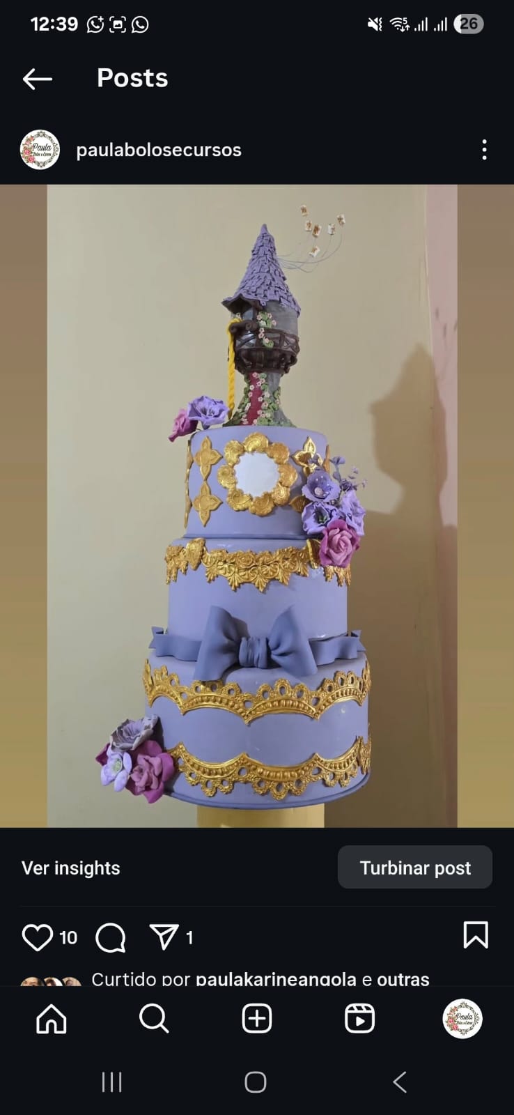 Rapunzel inf lilas dourado